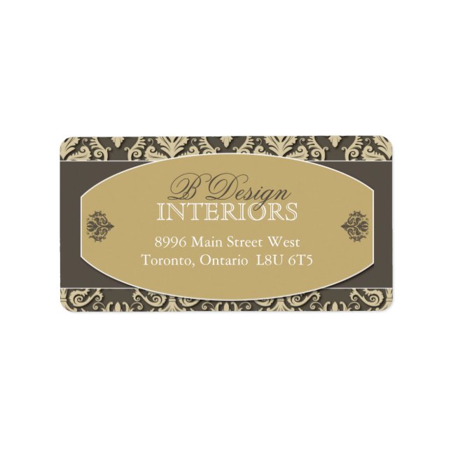 Etiquetas de direcciones del Diseñador interior (Frente)