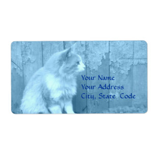 Etiquetas de direcciones del Sahara azul (gato)