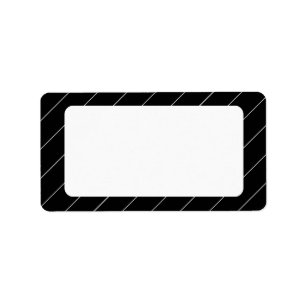 Etiquetas de direcciones en blanco y negro con pin