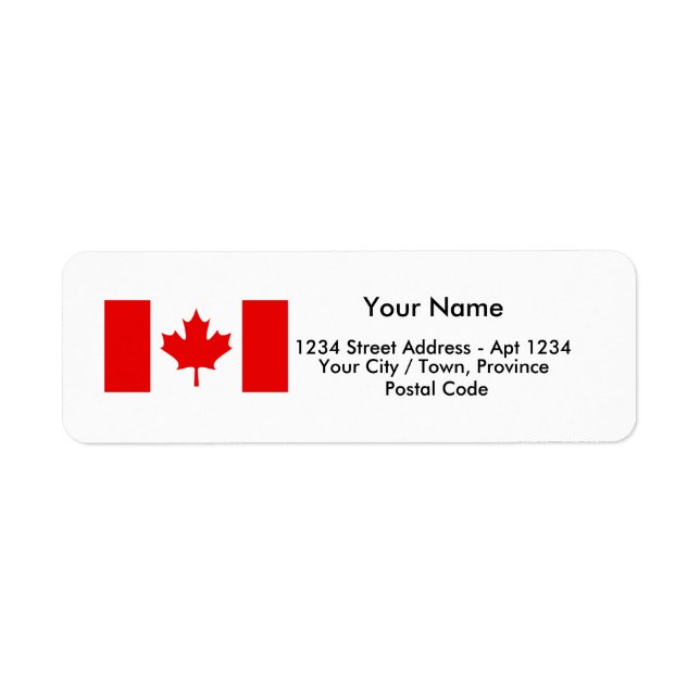 Etiquetas de direcciones FLAG CANADIENSES (Frente)