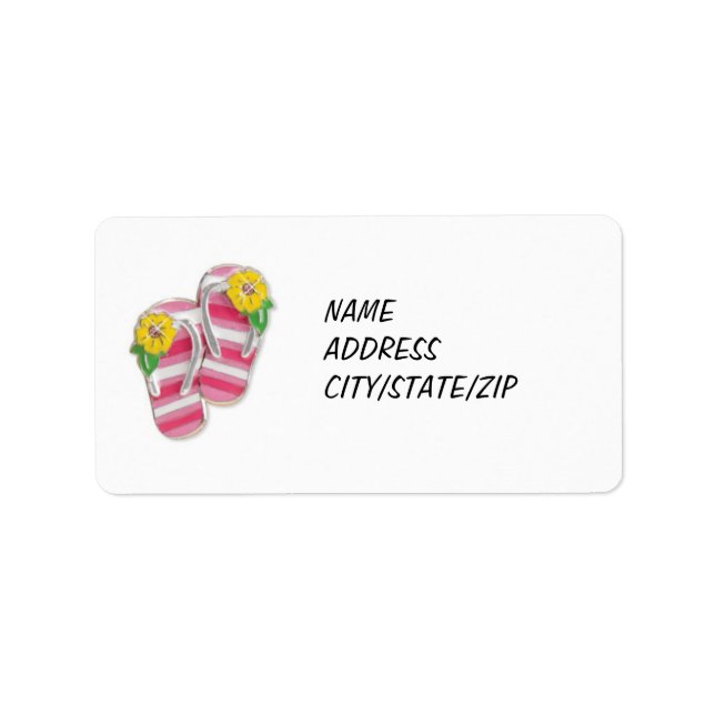 ETIQUETAS DE DIRECCIONES "FLIP FLOPS" (Frente)