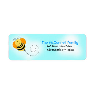 ETIQUETAS DE DIRECCIONES IMPRESAS DE abejas Bee Ho