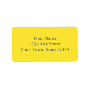 Etiquetas de direcciones impresas de color amarill