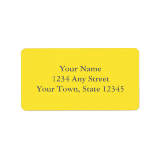 Etiquetas de direcciones impresas de color amarill