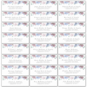 Etiquetas de direcciones individuales de floral de