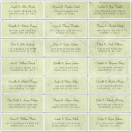 Etiquetas de direcciones individuales de té verde