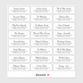 Etiquetas de direcciones individuales en blanco ne