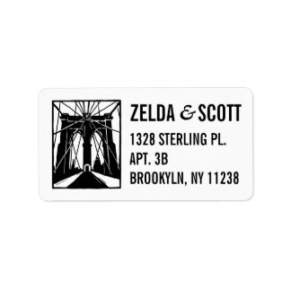 Etiquetas de direcciones NY del puente de Brooklyn