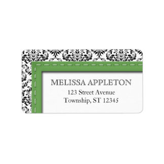 Etiquetas de direcciones personalizadas de Damask 