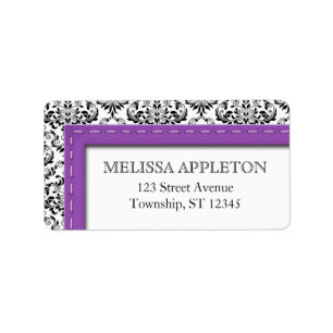 Etiquetas de direcciones personalizadas de Damask 