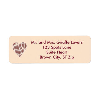 Etiquetas de direcciones personalizadas de Giraffe