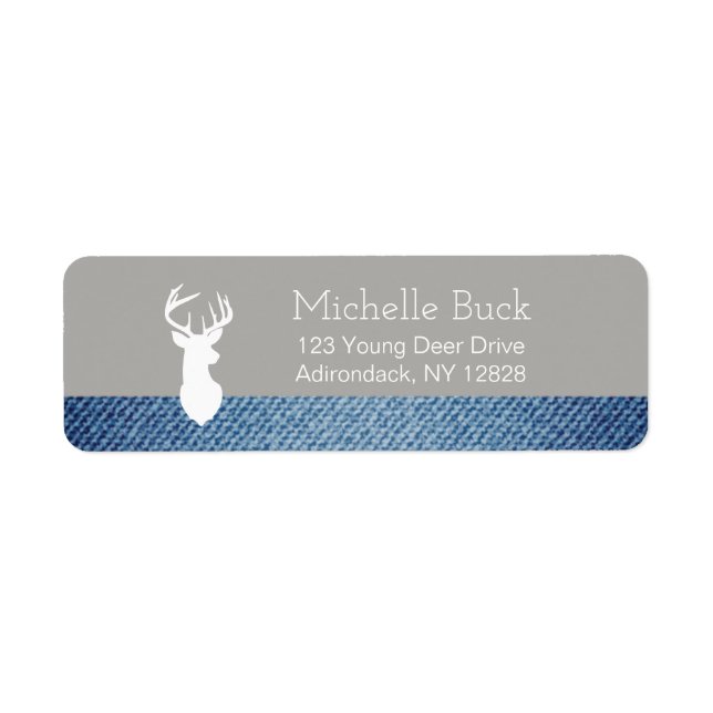 Etiquetas de direcciones personalizadas de White D (Frente)