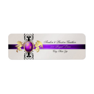 Etiquetas de direcciones Prince & Princess Purple 