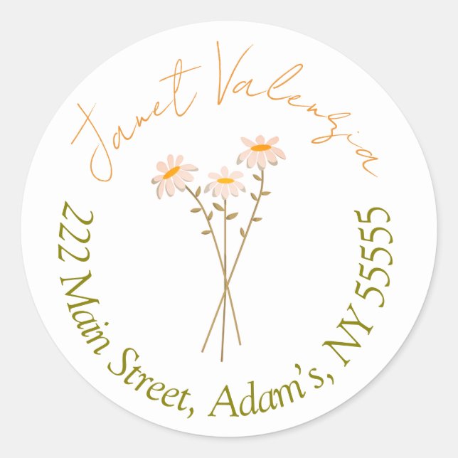 Etiquetas de direcciones redondas (Anverso)