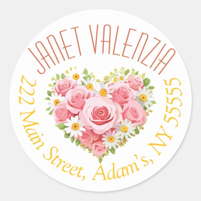 Etiquetas de direcciones redondas (Anverso)