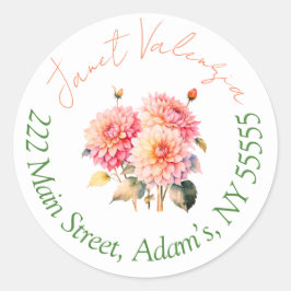 Etiquetas de direcciones redondas