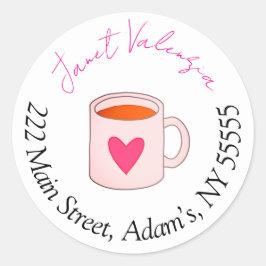 Etiquetas de direcciones redondas