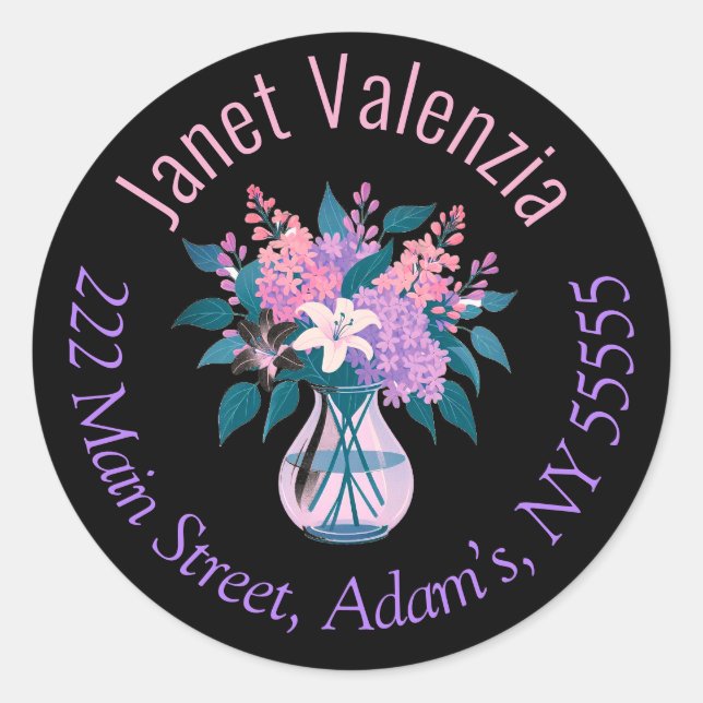 Etiquetas de direcciones redondas (Anverso)