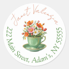 Etiquetas de direcciones redondas