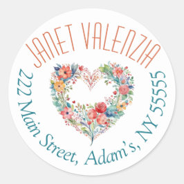 Etiquetas de direcciones redondas