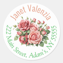 Etiquetas de direcciones redondas