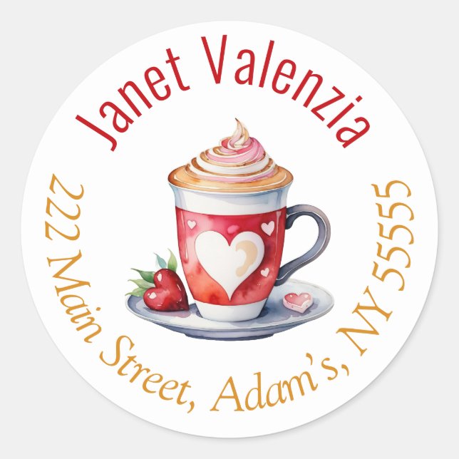 Etiquetas de direcciones redondas (Anverso)