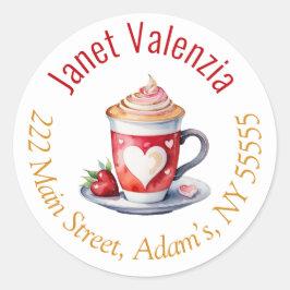 Etiquetas de direcciones redondas