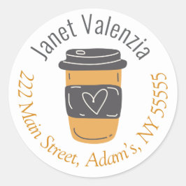 Etiquetas de direcciones redondas