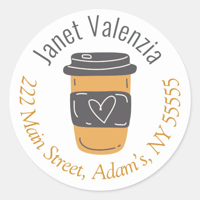 Etiquetas de direcciones redondas (Anverso)