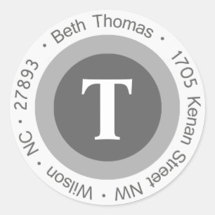 Etiquetas de direcciones redondas de Beth Thomas