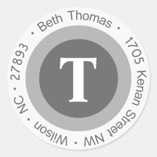 Etiquetas de direcciones redondas de Beth Thomas