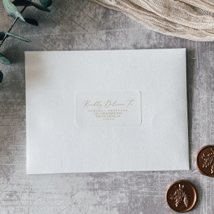 Etiquetas de direcciones RSVP de Delicate Gold Cal