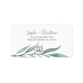 Etiquetas de direcciones RSVP de Eucalipto morado