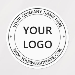 Etiquetas de diseño del logotipo de la empresa del