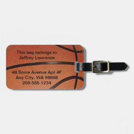 Etiquetas de diseño para equipaje de baloncesto