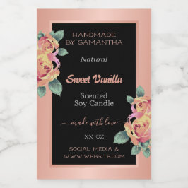 Etiquetas de embalaje de productos de color negro 