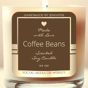 Etiquetas de embalaje de productos de lujo marrón 