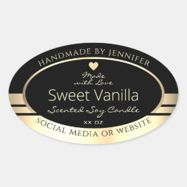 Etiquetas de embalaje de productos de lujo negras 