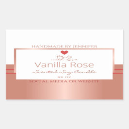 Etiquetas de embalaje de productos de lujo Rosa bl