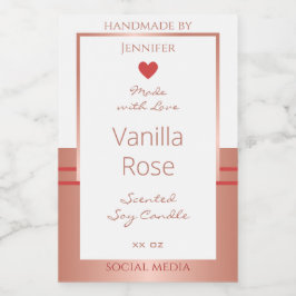 Etiquetas de embalaje de productos de lujo Rosa bl