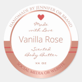 Etiquetas de embalaje de productos de lujo Rosa bl