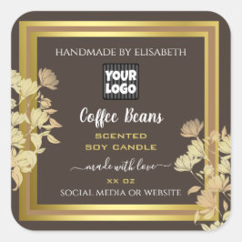 Etiquetas de embalaje de productos de moda con log