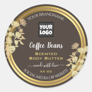 Etiquetas de embalaje de productos de moda con log