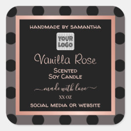 Etiquetas de embalaje de productos de Rosa negro c