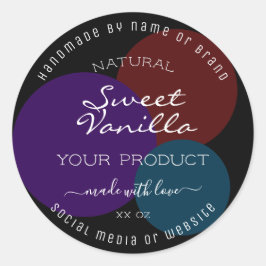 Etiquetas de embalaje de productos elegantes Color