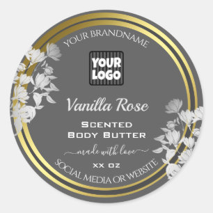 Etiquetas de embalaje de productos elegantes Flora