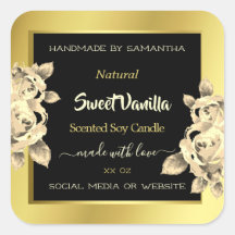 Etiquetas de embalaje de productos florales de col