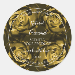 Etiquetas de embalaje de productos florales rosas