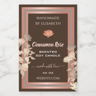 Etiquetas de embalaje de productos Flourish Rosa D