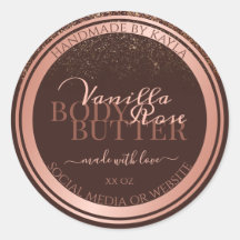 Etiquetas de embalaje de productos marrones elegan